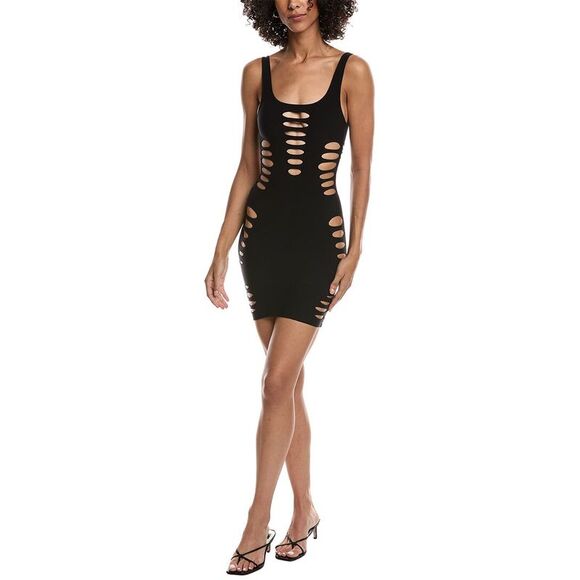 Versace Womens  Cutout Mini Dress, Black - Picture 1 of 3